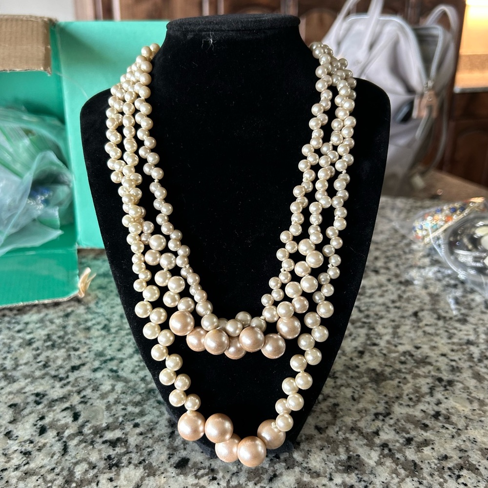 Lia Sophia Cream Pearl Necklace